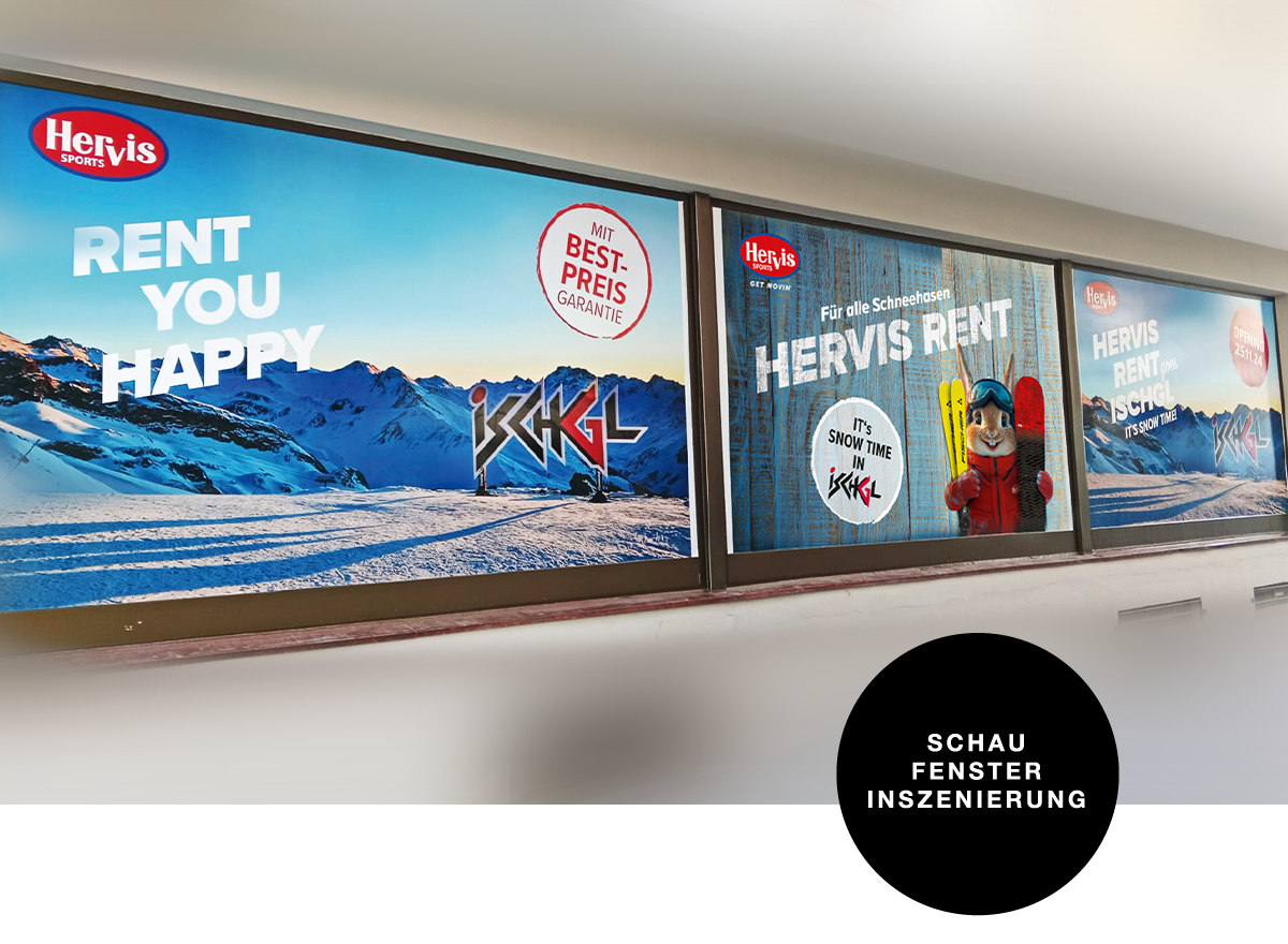 LDD - Schaufensterbeklebung Hervis Store Ischgl