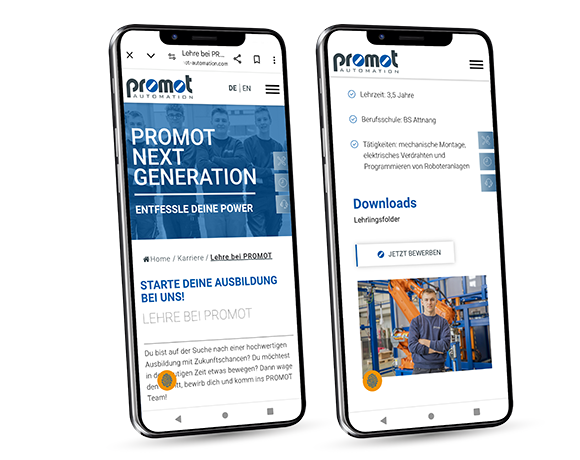LDD - Website: Mobile Ansicht
